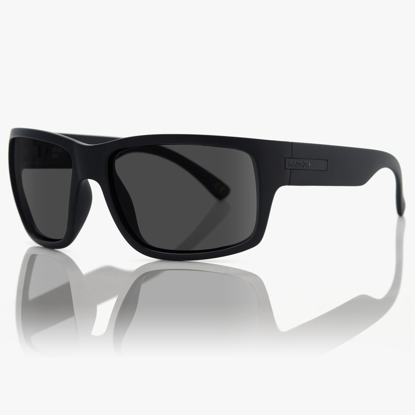 101 XL Black On Black Grey Polarized Lenses ANSI Z87+ Polarized Sunglasses for Men | Madson of America