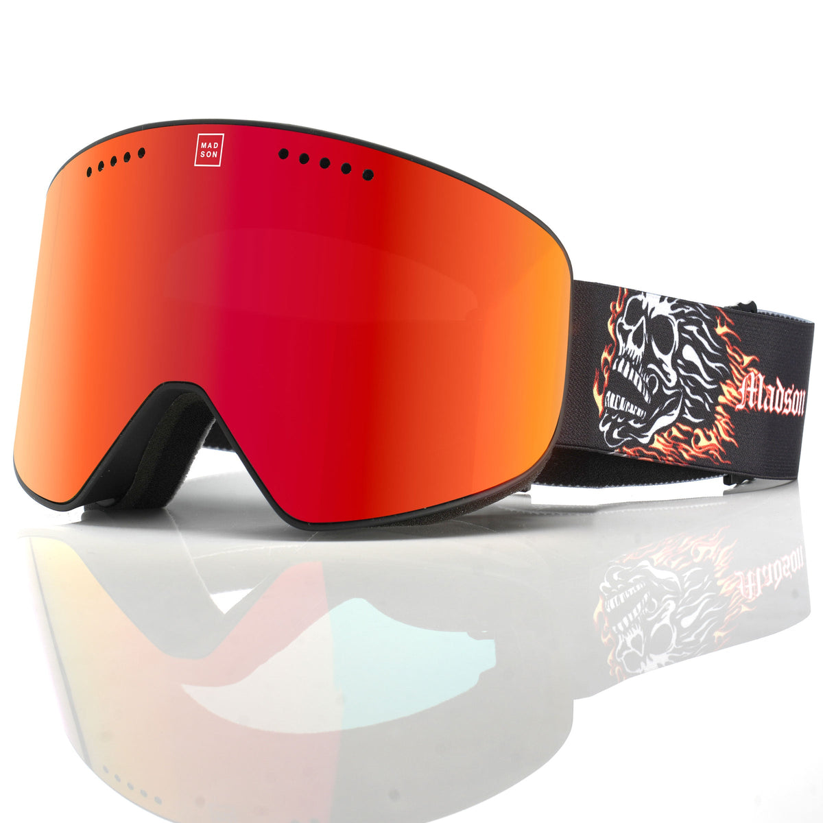 Cylindro Snow Goggle | Flaming Skull