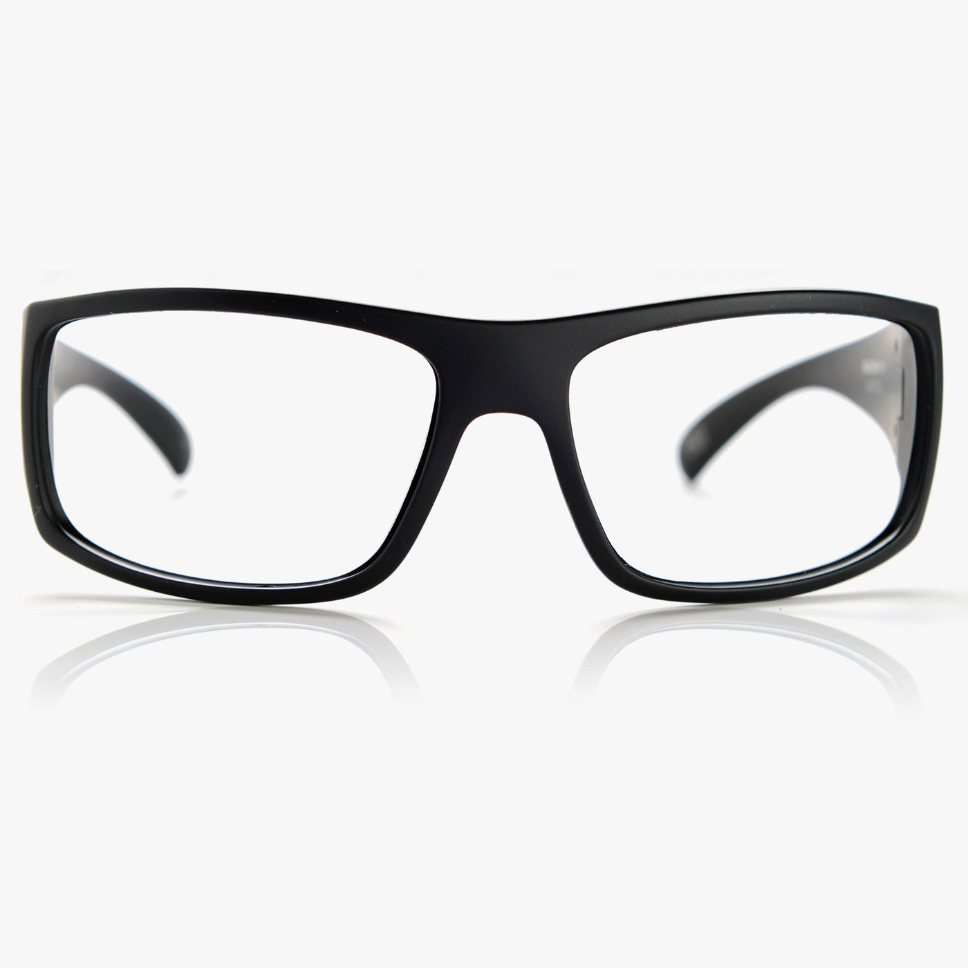 black sunglasses with clear lenses